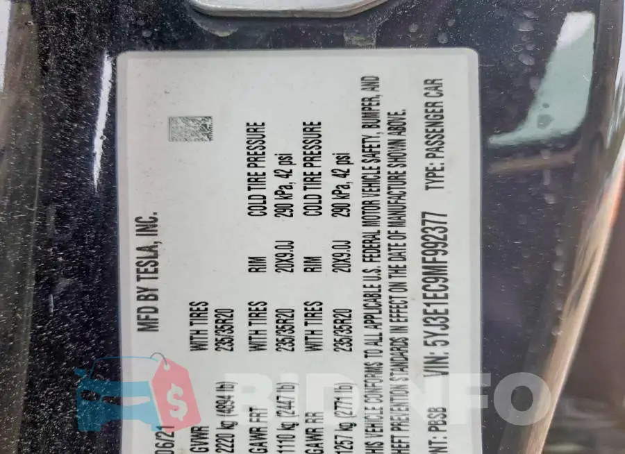 5YJ3E1EC9MF992377 Photo# 12