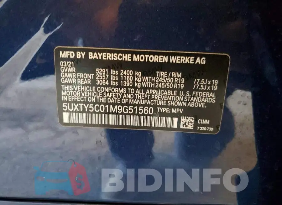 5UXTY5C01M9G51560 Photo# 13