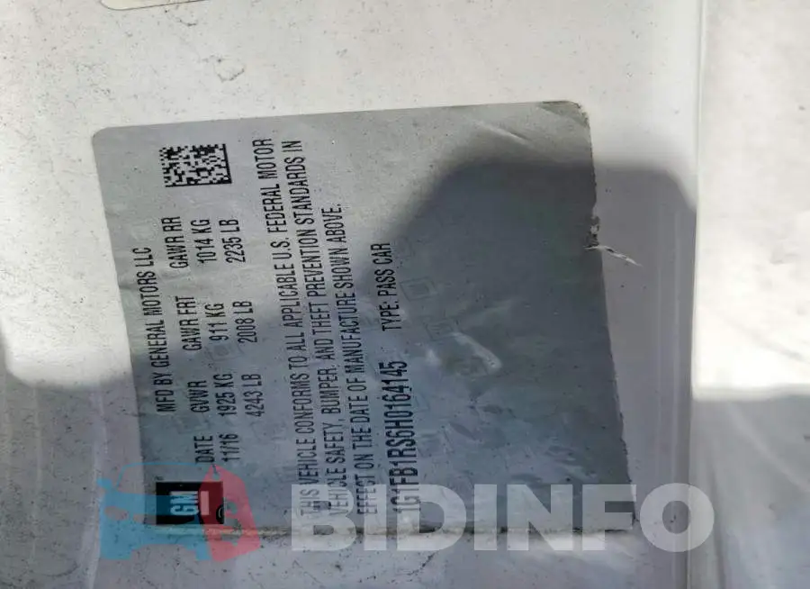 1G1FB1RS6H0164145 Photo# 13
