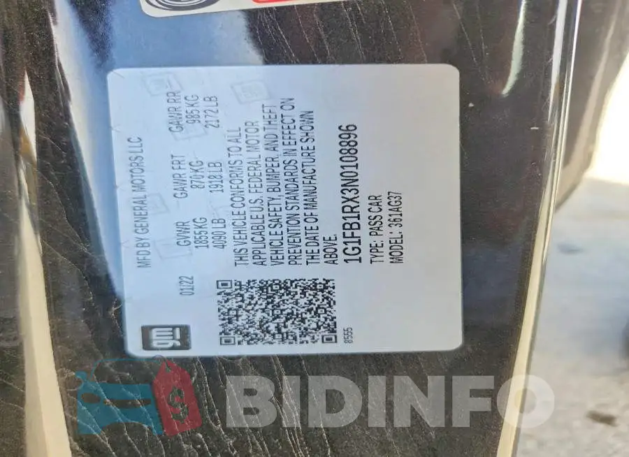 1G1FB1RX3N0108896 Photo# 12