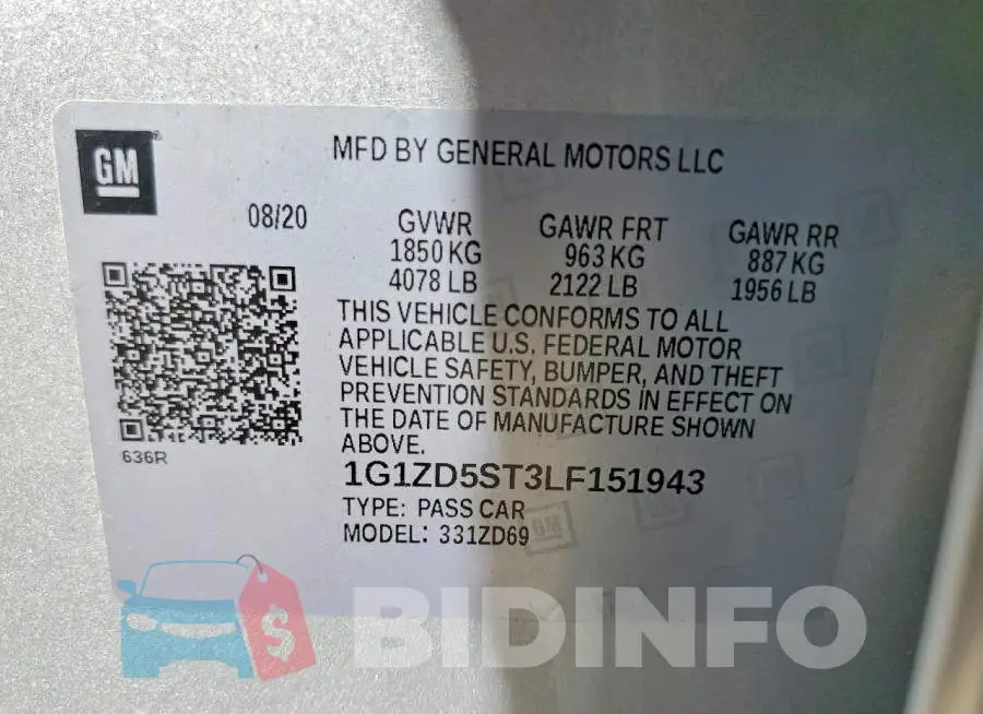 1G1ZD5ST3LF151943 Photo# 12