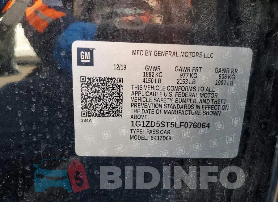 1G1ZD5ST5LF076064 Photo# 12