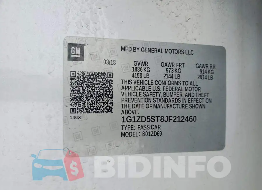 1G1ZD5ST8JF212460 Photo# 12