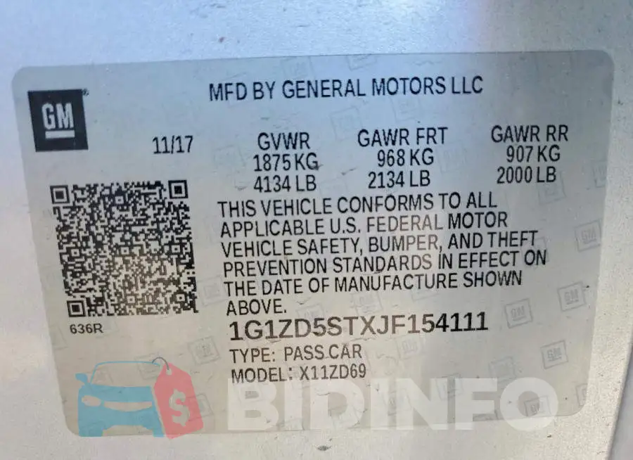 1G1ZD5STXJF154111 Photo# 12