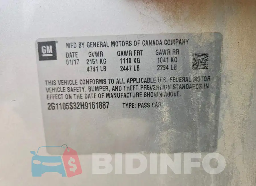 2G1105S32H9161887 Photo# 12