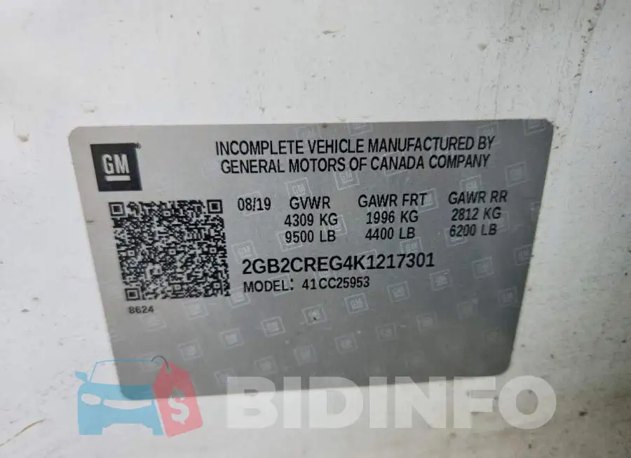 2GB2CREG4K1217301 Photo# 12