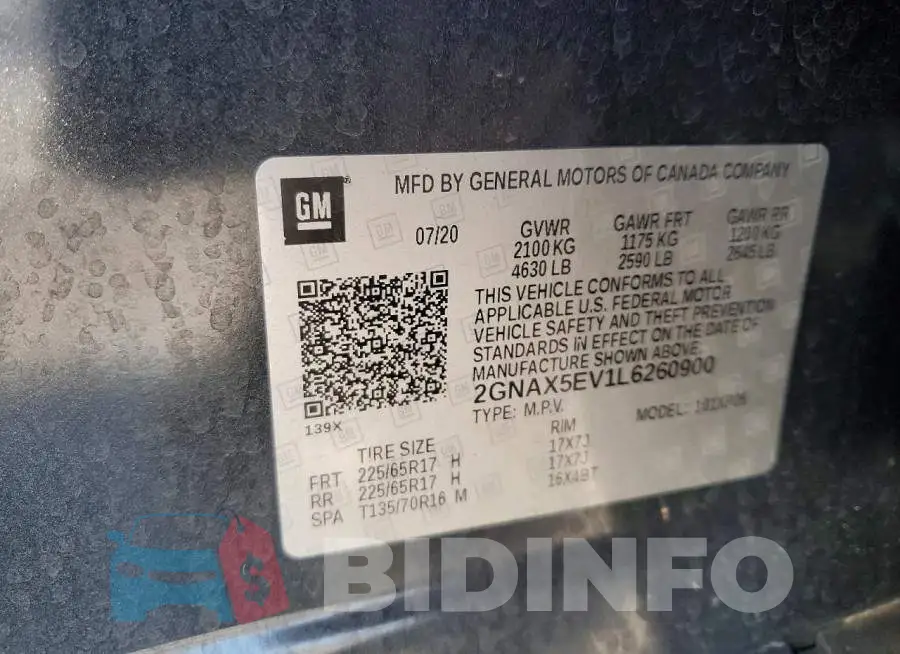 2GNAX5EV1L6260900 Photo# 13