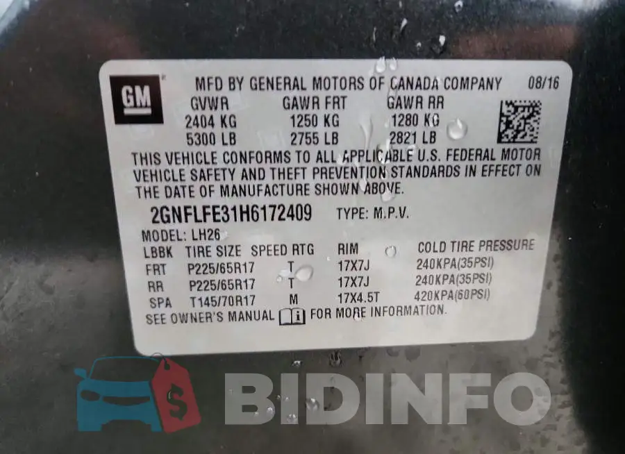 2GNFLFE31H6172409 Photo# 13