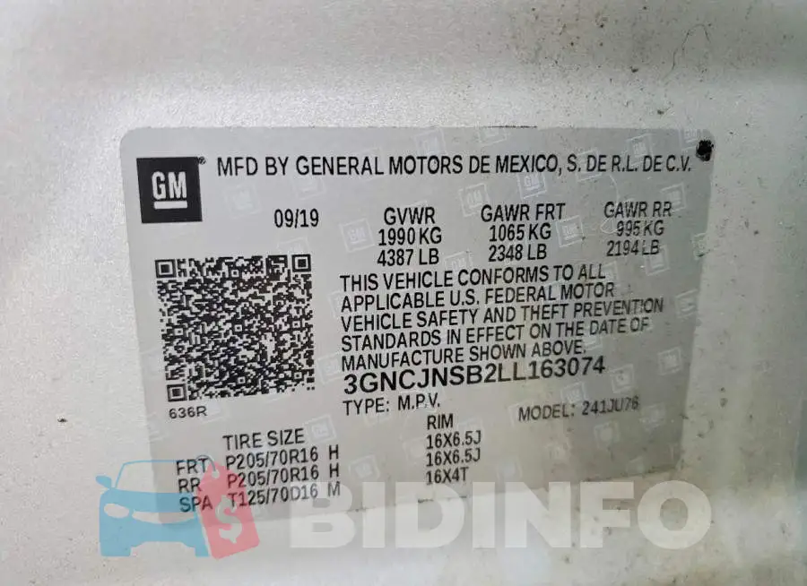 3GNCJNSB2LL163074 Photo# 13
