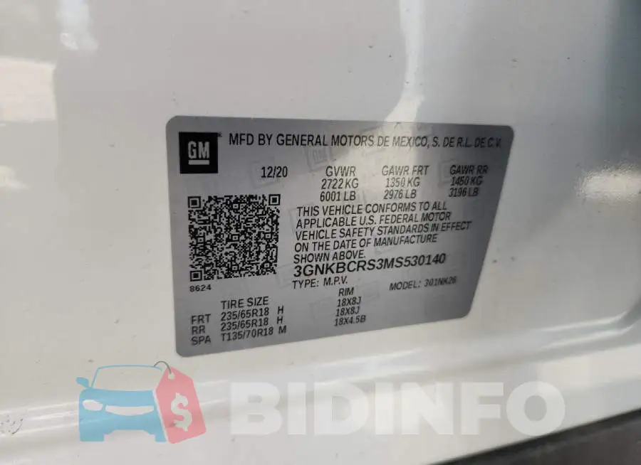 3GNKBCRS3MS530140 Photo# 13
