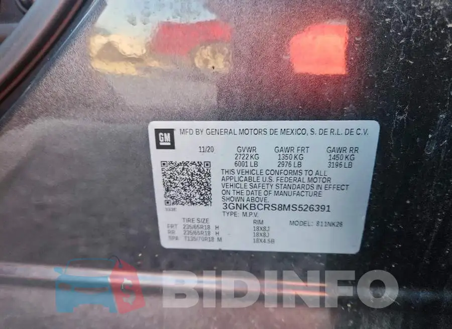 3GNKBCRS8MS526391 Photo# 13