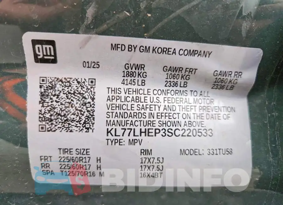 KL77LHEP3SC220533 Photo# 14