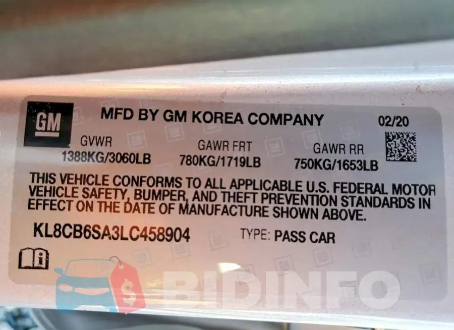 KL8CB6SA3LC458904 Photo# 12