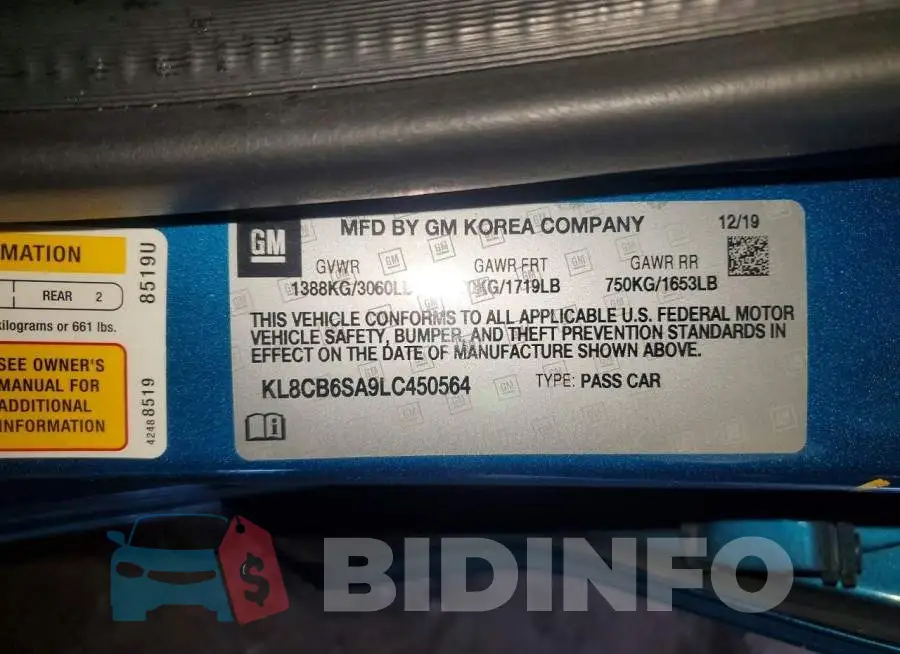KL8CB6SA9LC450564 Photo# 12