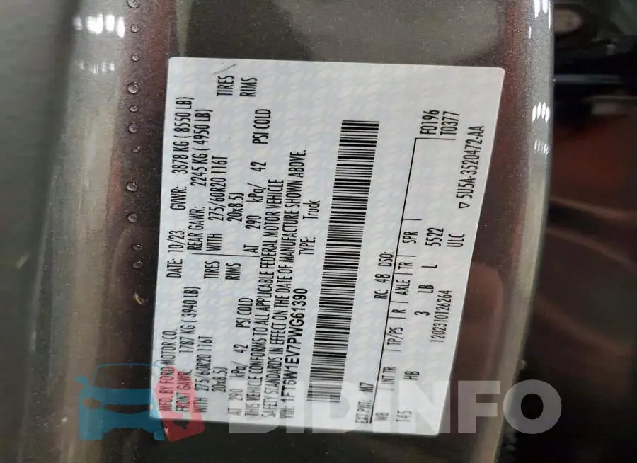 1FT6W1EV7PWG61390 Photo# 13