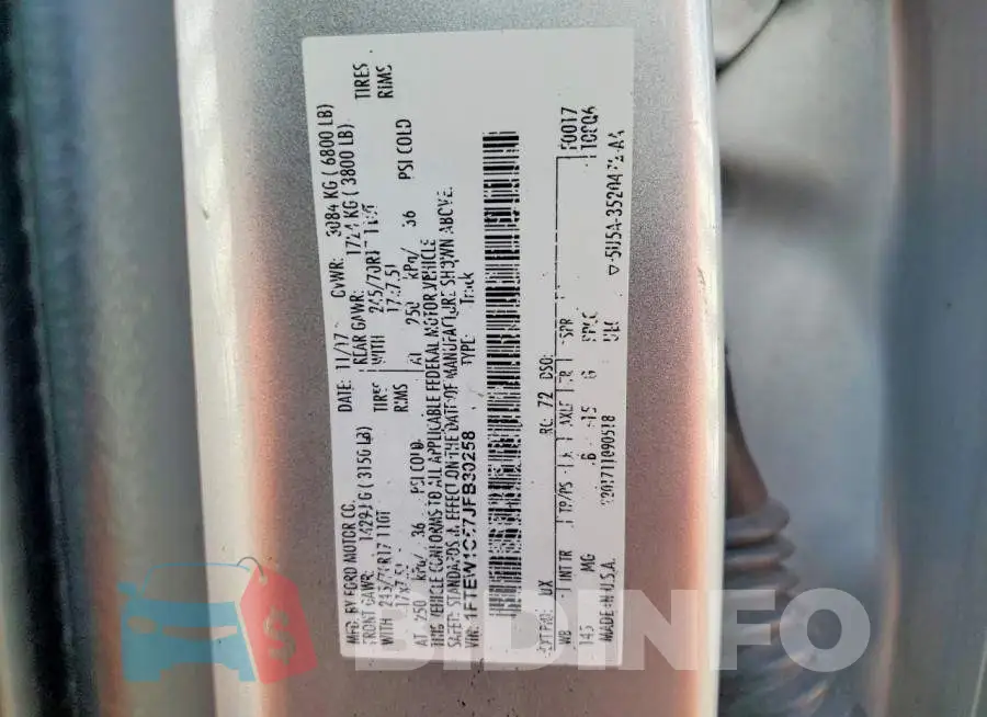 1FTEW1C57JFB30258 Photo# 12