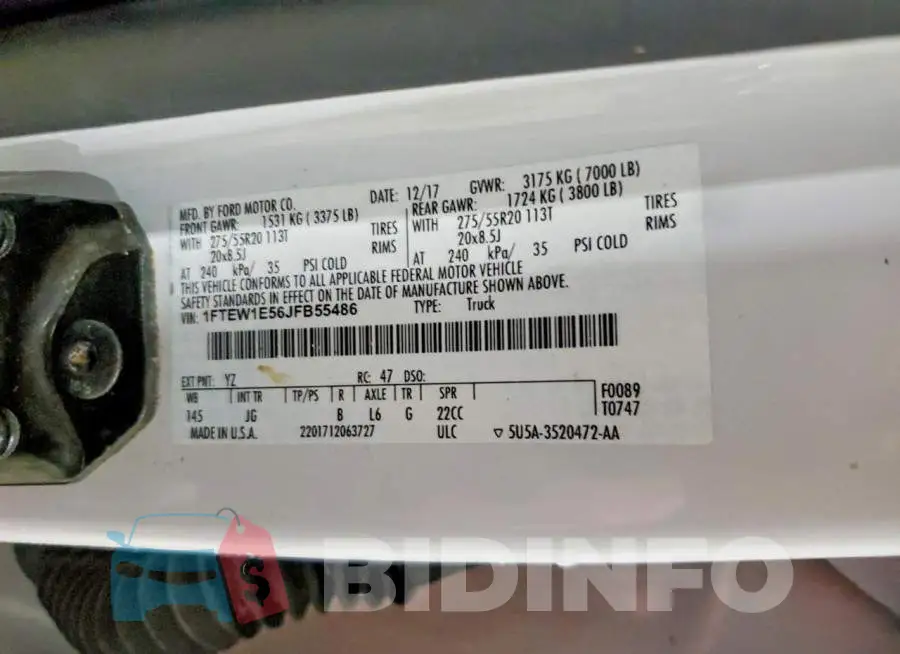 1FTEW1E56JFB55486 Photo# 12