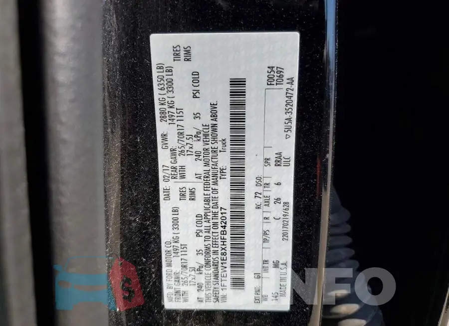 1FTEW1E8XHFB42017 Photo# 12