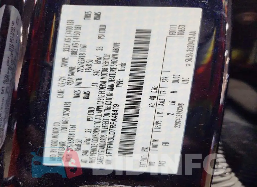 1FTFW3LD7RFA48419 Photo# 12