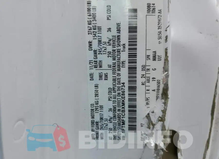 1FTMF1CBXMKE86734 Photo# 12
