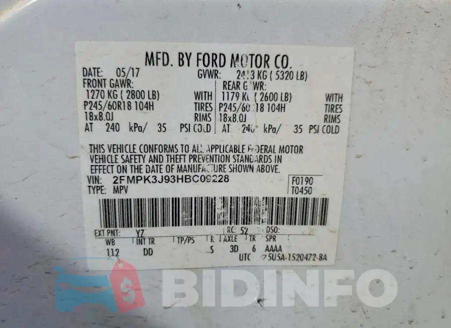 2FMPK3J93HBC09228 Photo# 13