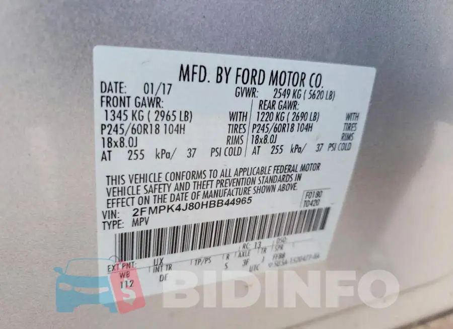 2FMPK4J80HBB44965 Photo# 13