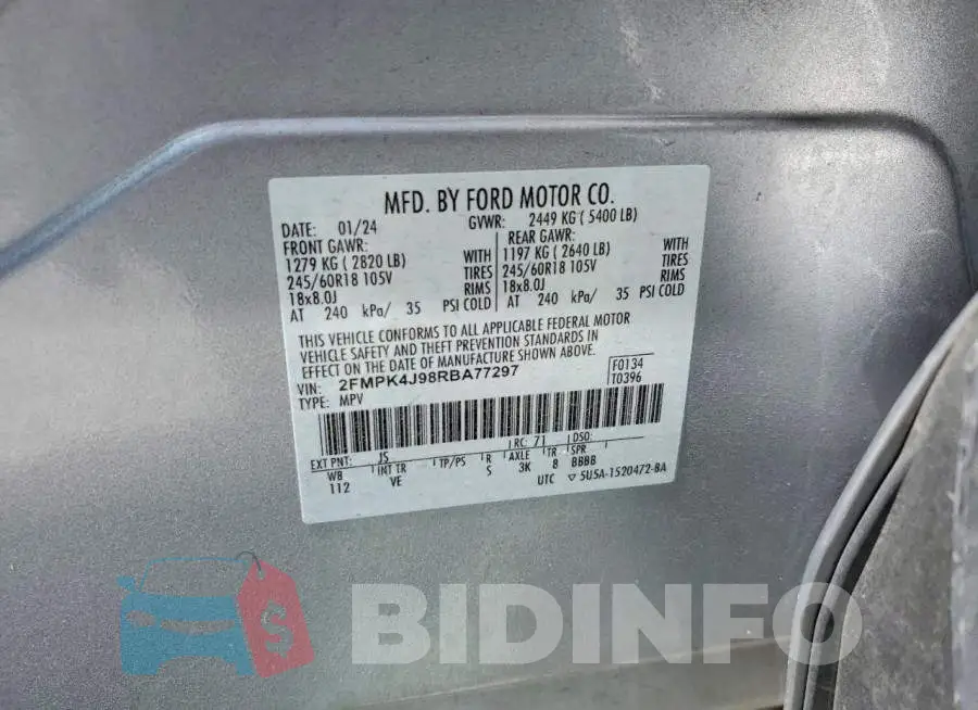 2FMPK4J98RBA77297 Photo# 13