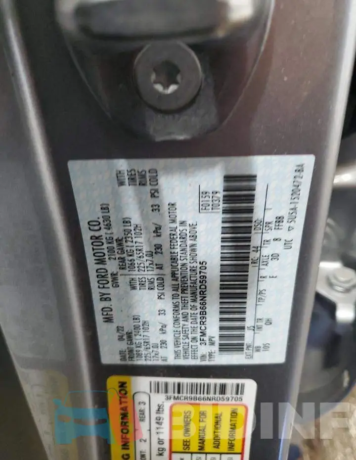 3FMCR9B66NRD59705 Photo# 13