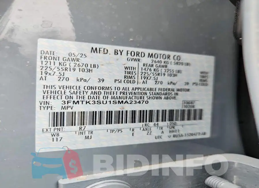 3FMTK3SU1SMA23470 Photo# 13