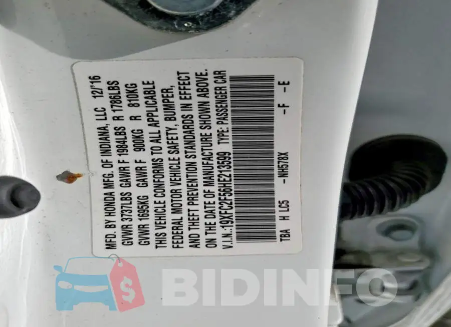 19XFC2F56HE213599 Photo# 12