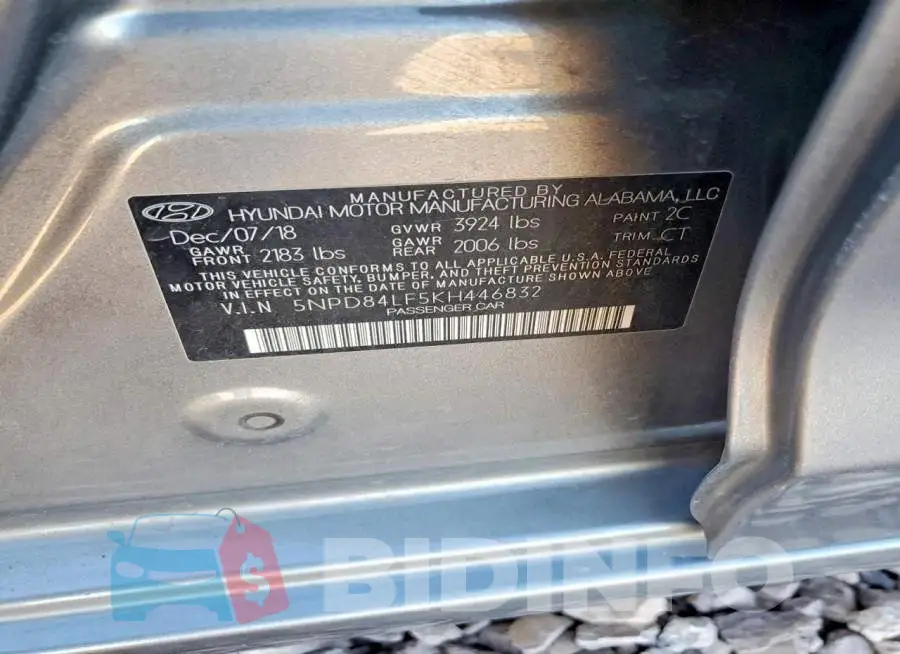 5NPD84LF5KH446832 Photo# 12