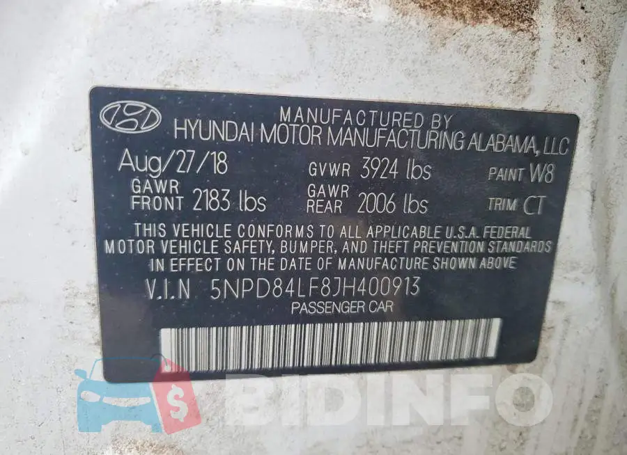 5NPD84LF8JH400913 Photo# 12