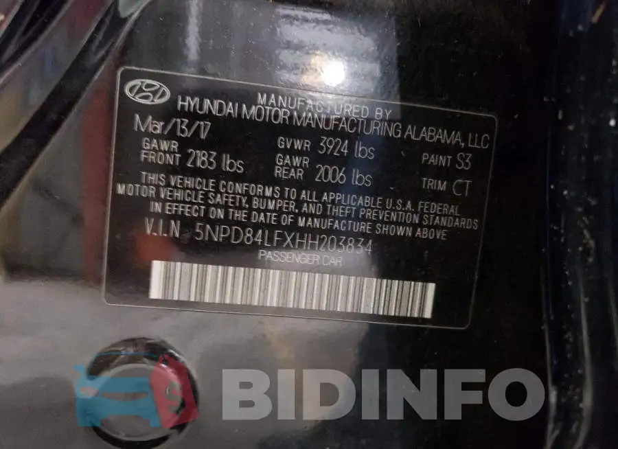 5NPD84LFXHH203834 Photo# 12