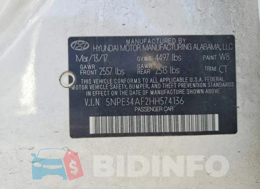 5NPE34AF2HH574136 Photo# 12