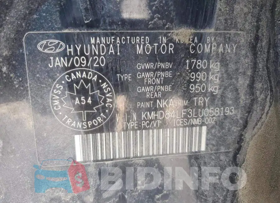 KMHD84LF3LU058193 Photo# 12