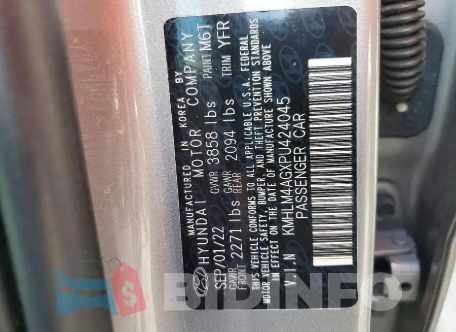 KMHLM4AGXPU424045 Photo# 12
