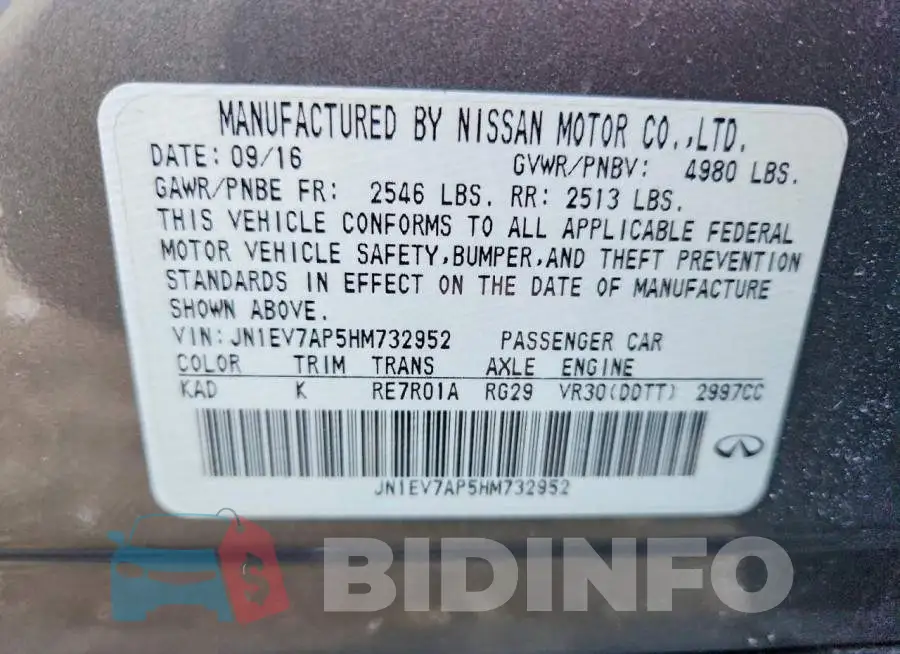 JN1EV7AP5HM732952 Photo# 12