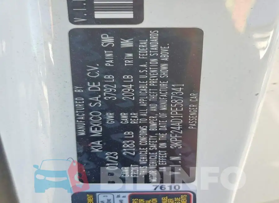 3KPF24AD1PE587341 Photo# 13