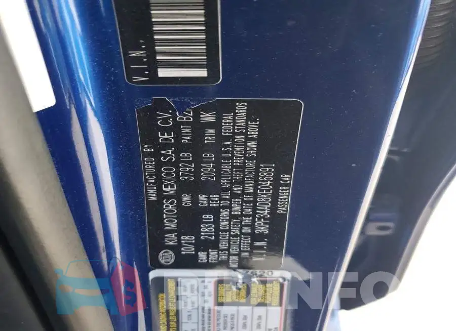 3KPF34AD8KE046891 Photo# 12