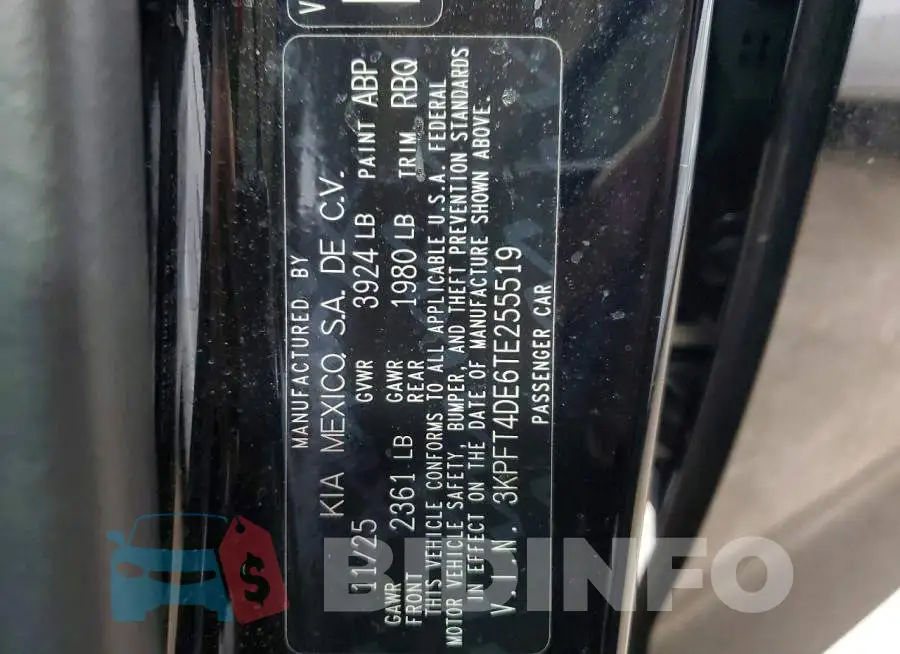 3KPFT4DE6TE255519 Photo# 12