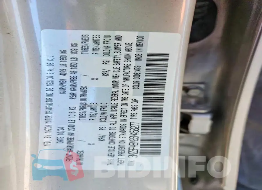 3MZBPABM8SM458277 Photo# 13