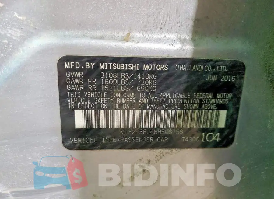 ML32F3FJ6HHF08758 Photo# 12