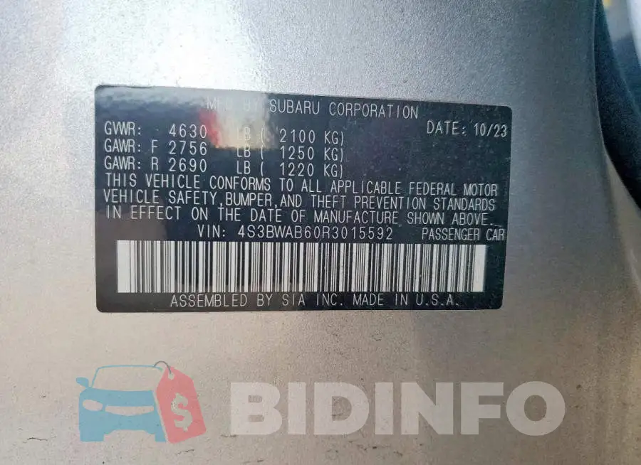 4S3BWAB60R3015592 Photo# 12