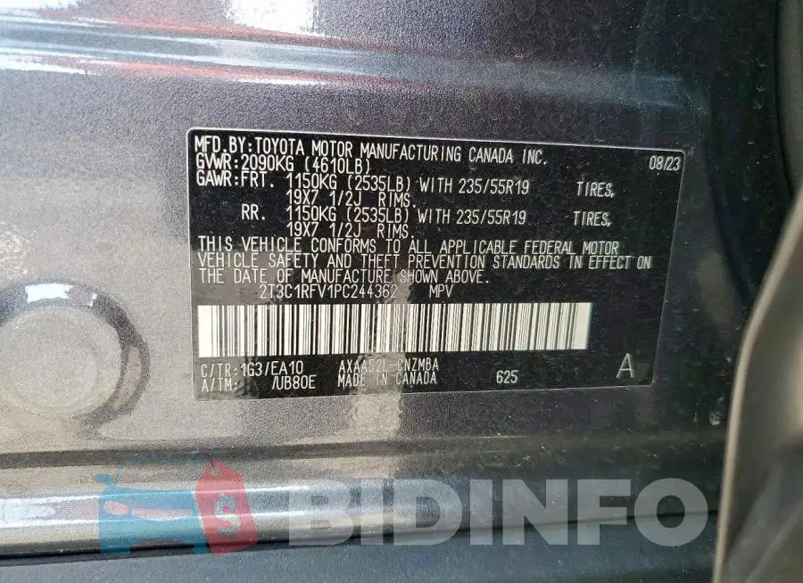 2T3C1RFV1PC244362 Photo# 14