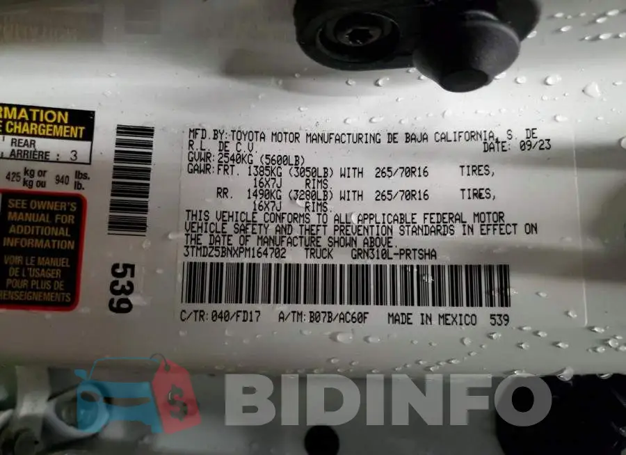 3TMDZ5BNXPM164702 Photo# 12