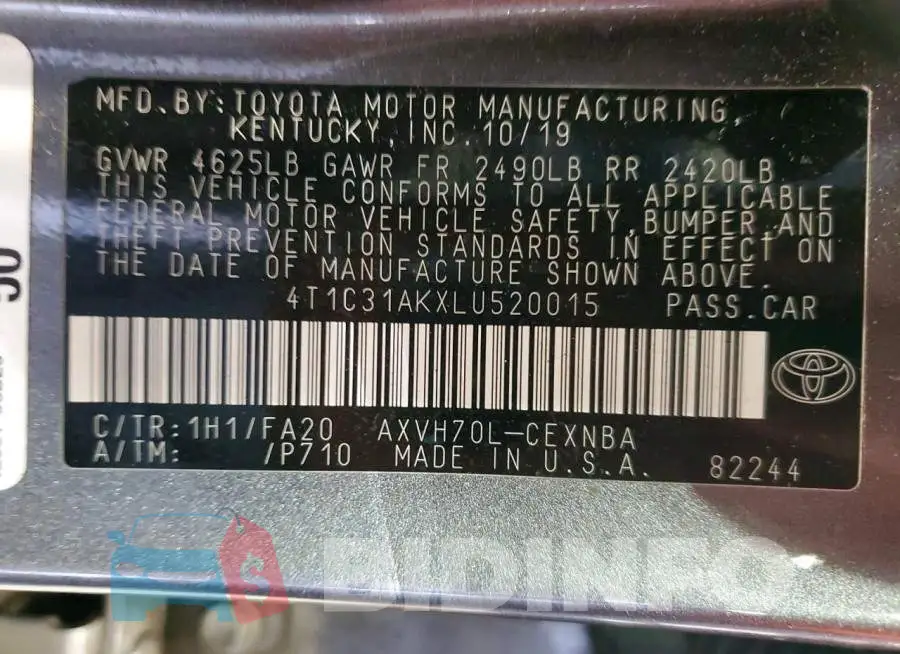 4T1C31AKXLU520015 Photo# 12
