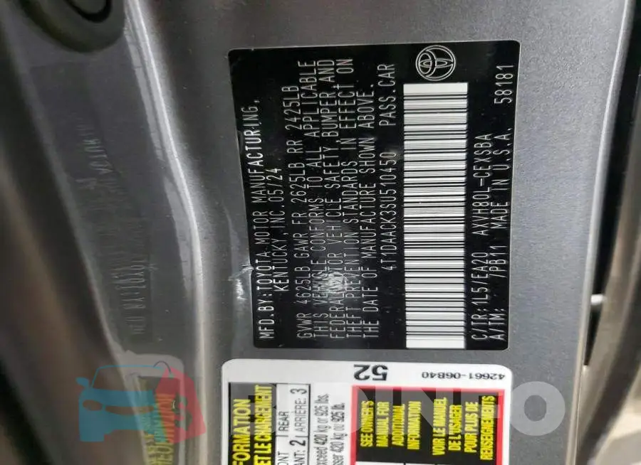 4T1DAACK3SU510450 Photo# 12