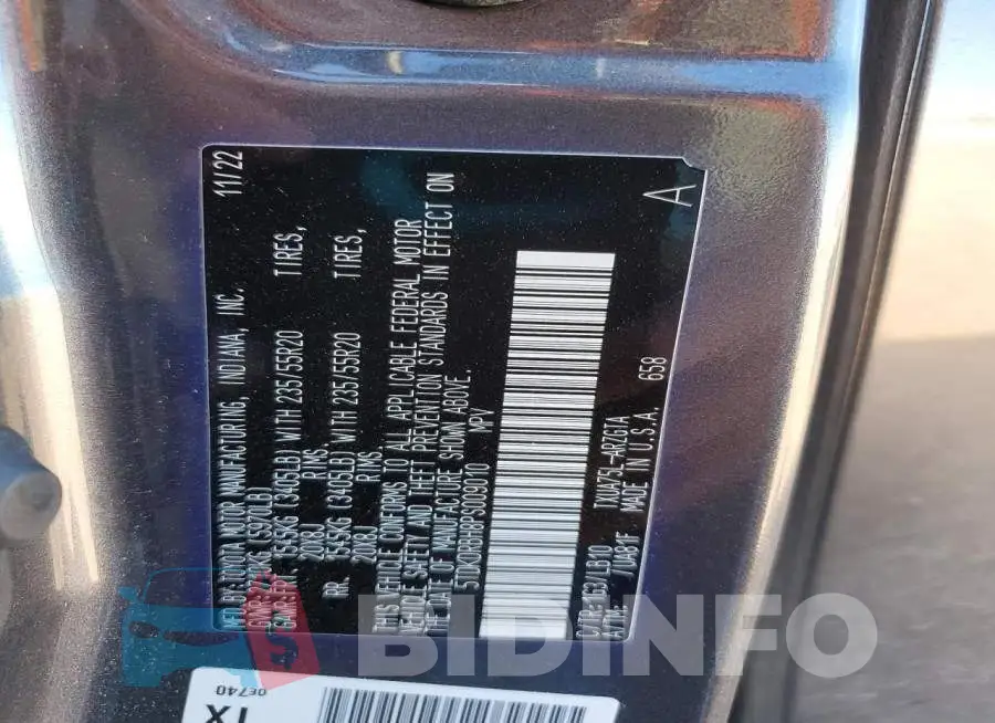 5TDKDRBH8PS009010 Photo# 14