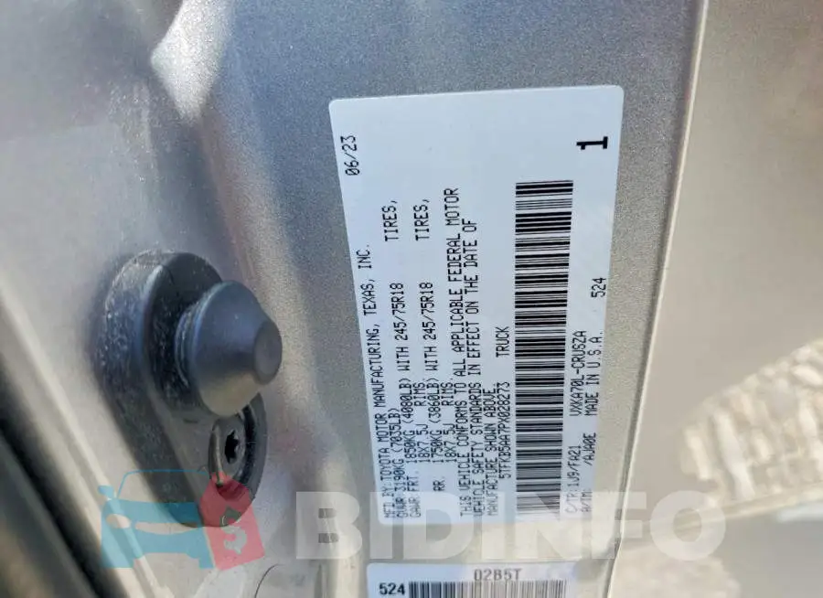 5TFKB5AA7PX028273 Photo# 12