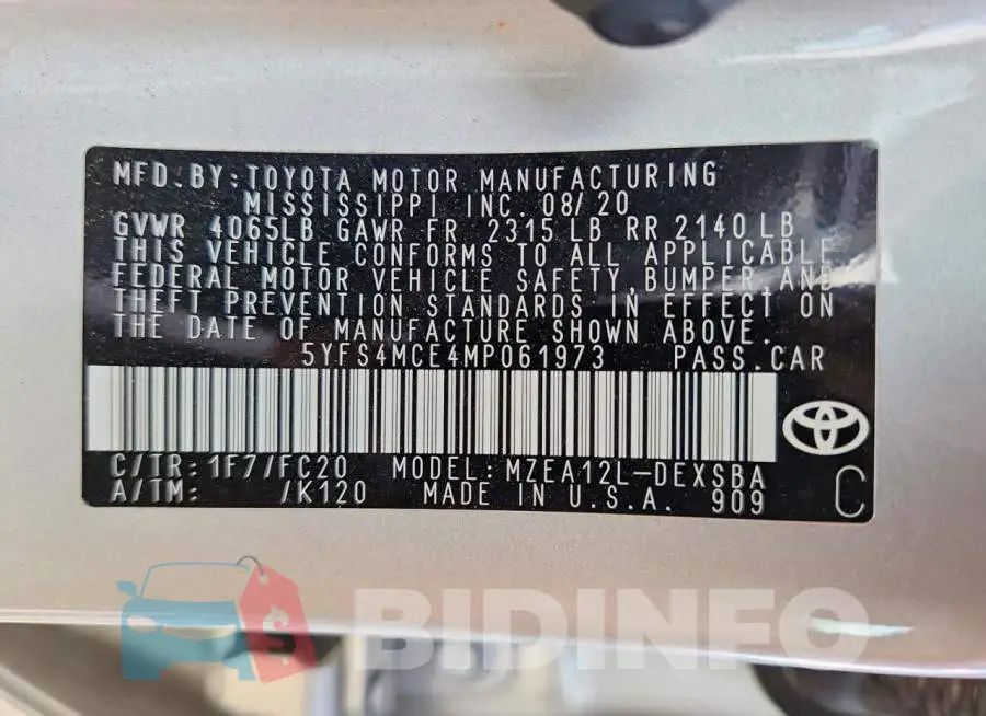 5YFS4MCE4MP061973 Photo# 12